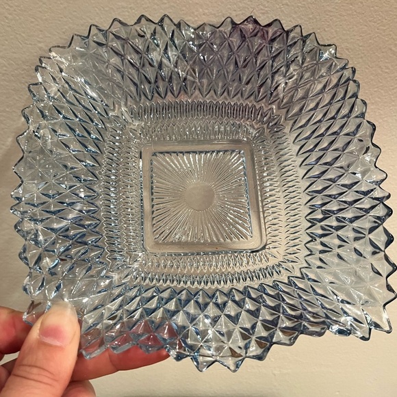 Jewelry holder dish depression glass catch all decorative Glass Bowl far… - Picture 2 of 6